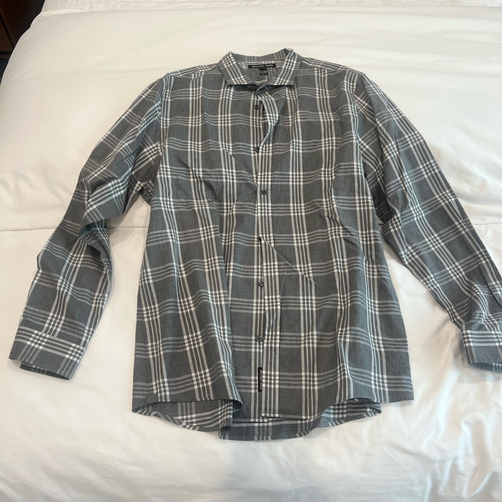 Michael Kors - Slim Fit Plaid 100% Cotton Flannel - XL